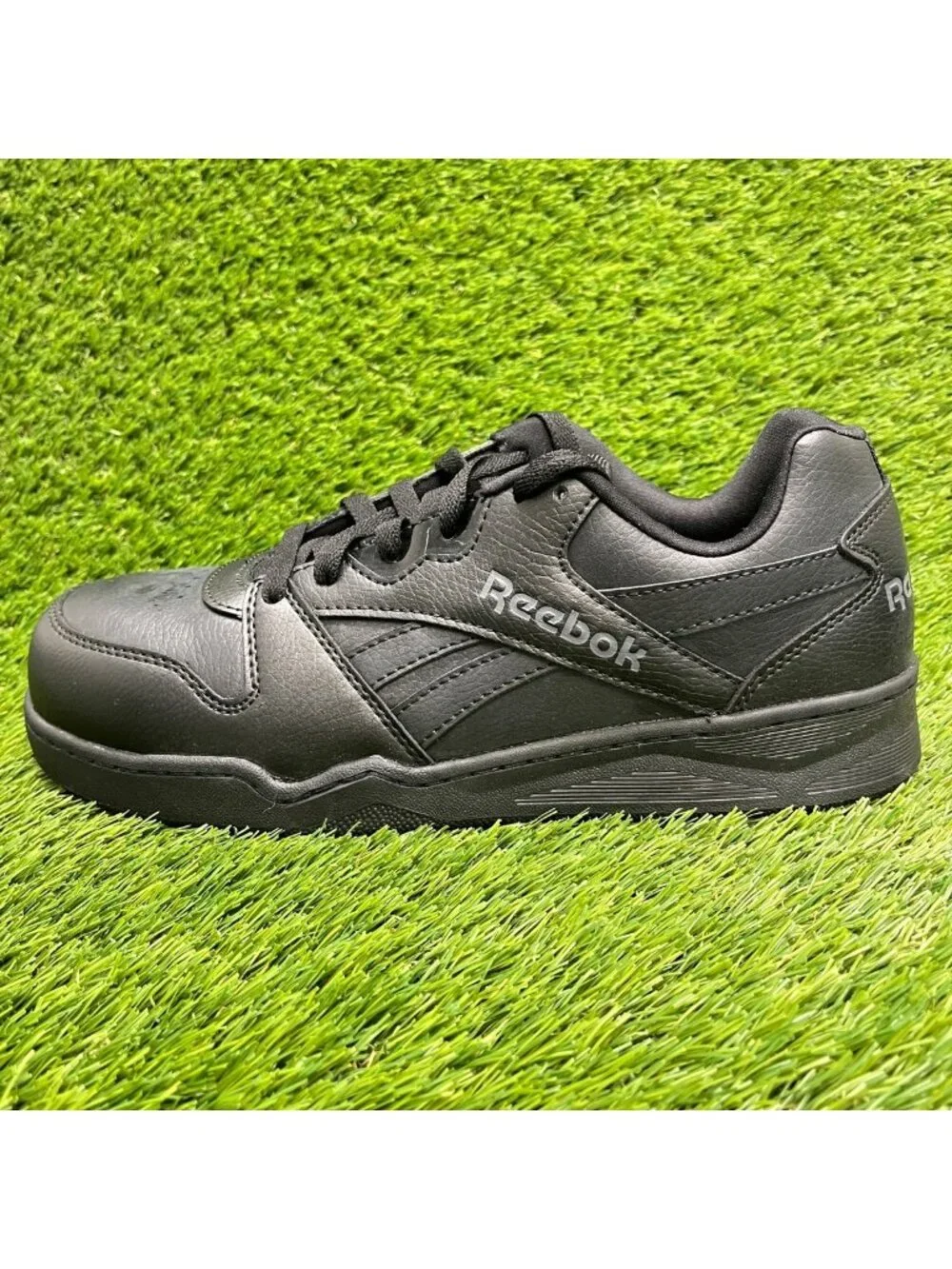 Reebok BB4500 Low Mens Size 8.5W Black Leather Composite Toe Safety Work Shoes